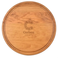 10 1/2" x 10 1/2" x 3/4" round cherry wood cutting... from ASI 74601 Calico