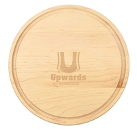 13 1/2" Maple Round Cutting Board with Juice Groove