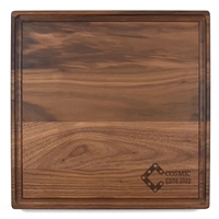 12" x 12" x 3/4" square walnut cutting board with juice... from ASI 74601 Calico