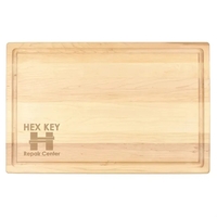 11" x 17" x 3/4" maple cutting board with all-around juice... from ASI 74601...