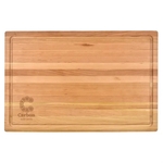12" x 18" x 1 1/4" Cherry Butcher Block with Juice Groove