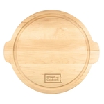 12" Maple Round Cutting Board w/ Juice Groove & Handles