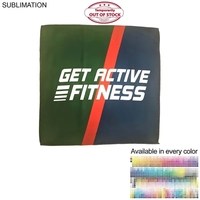 15" x 15" microfiber cooling sweat towel with full-color sublimation edge......