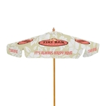 7' Wood Market Umbrella w/ Valance Single-Sided (Dye Sub)