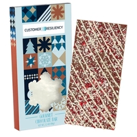 4CP Snowflake Window Box with Milk Chocolate with Peppermint Crystals...