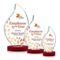 Odessy Flame VividPrint™ Award on Alberton Base - Red