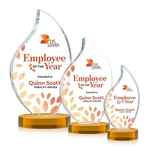 Odessy Flame VividPrint™ Award on Alberton Base - Amber