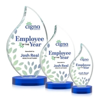 Odessy Flame VividPrint™ Award on Alberton Base - Blue