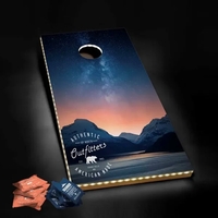 Nighttime Cornhole with Dye Sublimated Bean Bags