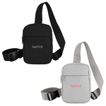 Crosscut Recycled PU Crossbody Bag