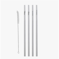 Custom Reusable Straight Stainless Steel Drinking Straws
