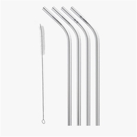 Personalized Reusable Bent Stainless Steel Drinking Straws