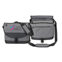 15" x 12" x 6" messenger style laptop bag with zippered... from ASI 37980...