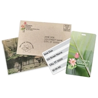 Laminated luggage tag in kraft zip envelope... from ASI 44830 The Chest