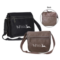 12 oz. canvas messenger bag with exterior zippered pocket, adjustable...