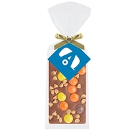 2.5" W x 6.25" H gift bag with Belgian chocolate bar... from ASI 71685...
