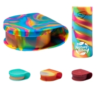 Durable silicone snack bowl with lid, ready for your custom imprint... from...