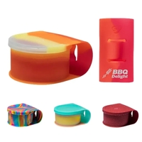 Large 30 oz silicone bowl with lid and utensil holder, perfect... from ASI...