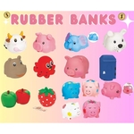 Rubber Bank With Coin Slot and Removable bottom Disk