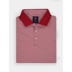 Donald Ross Owen Feeder Stripe Polo w/ Solid Collar