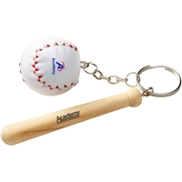 Baseball Bat and Ball Keychain