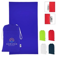 Sand-Free rPET Beach Towel With Pouch