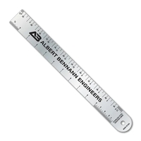 6.75" x .75" .020 stainless steel ruler w/ architect & engineer... from ASI...