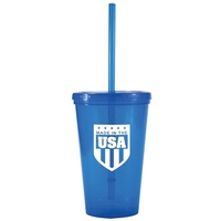 16 oz. Bolero Double-Wall Plastic Tumbler - Made in the USA