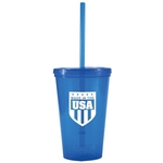 16 oz. Bolero Double-Wall Plastic Tumbler - Made in the USA
