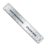 6" Stainless Steel Ruler with Architect & Engineer Scales