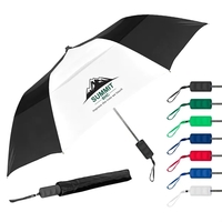 Vented windproof automatic-opening foldable umbrella that's available in...
