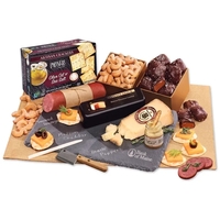 Slate cheese plate with Wisconsin pairings-an elegant, reusable gift with...