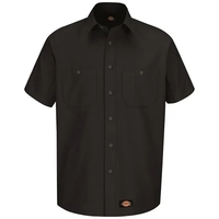 Cotton/polyester short sleeve work shirt with moisture wicking, soil release,...