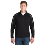 Sport-Tek Sport-Wick Stretch 1/4-Zip Colorblock Pullover.