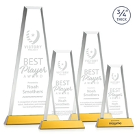 The elegant Imperial Award reflects a 0.75" thick Starfire Crystal tower......