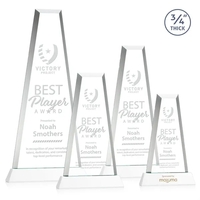 The elegant Imperial Award reflects a 0.75" thick Starfire Crystal tower......