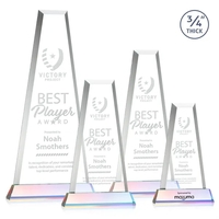 The elegant Imperial Award reflects a 0.75" thick Starfire Crystal tower......