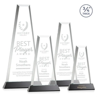 The elegant Imperial Award reflects a 0.75" thick Starfire Crystal tower......