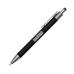 Hughes Aluminum Pen w/Wood Clip & Blue Refill