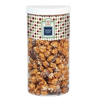 Popcorn tub filled with chocolate pretzel popcorn.... from ASI 71685 Midnite...