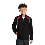 Sport-Tek Youth Colorblock Raglan Jacket.