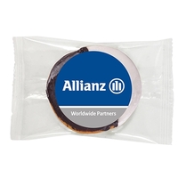 2.5" Promotional black and white gourmet cookie with a two week... from ASI...