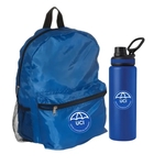 Recycled Stainless Steel Water Bottle with Backpack