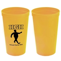 Stackable polypropylene stadium cup of 22 oz. capacity with imprint... from...