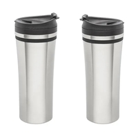 Insulated stainless steel travel tumbler of 15 oz. capacity plus 1... from...