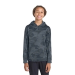 Sport-Tek Youth Sport-Wick CamoHex Fleece Hooded Pullover.