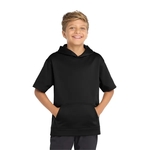 Sport-Tek Youth Sport-Wick Fleece Short Sleeve Hooded Pul...