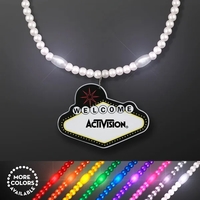LED Bead Necklace with Las Vegas Medallion