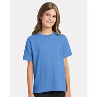 Youth-sized T-shirt made of cotton/poly with 5% recycled polyester from...