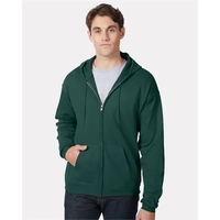 Full-zip hoodie made of mid-weight cotton/polyester fleece with 5% of...